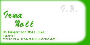 irma moll business card